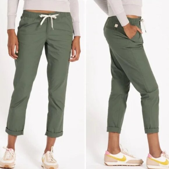 Vuori Pants - Vuori Ripstop Women's size Medium activewear hiking casual 28" inseam army green